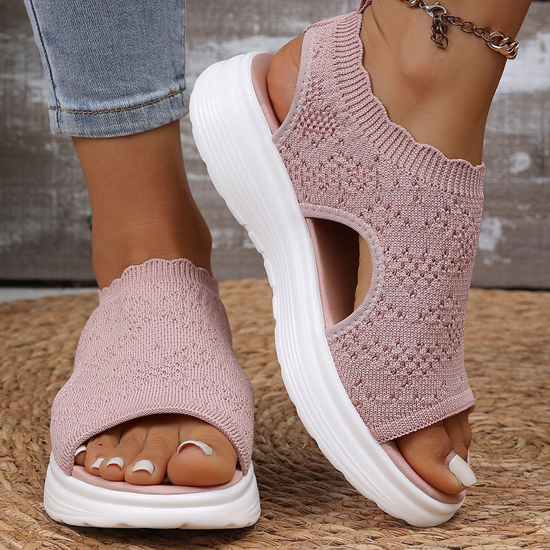 Sandalias de Cuña para Mujer con Tejido Transpirable y Plantilla Acolchada