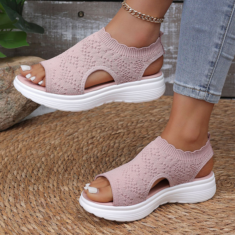 Sandalias de Cuña para Mujer con Tejido Transpirable y Plantilla Acolchada