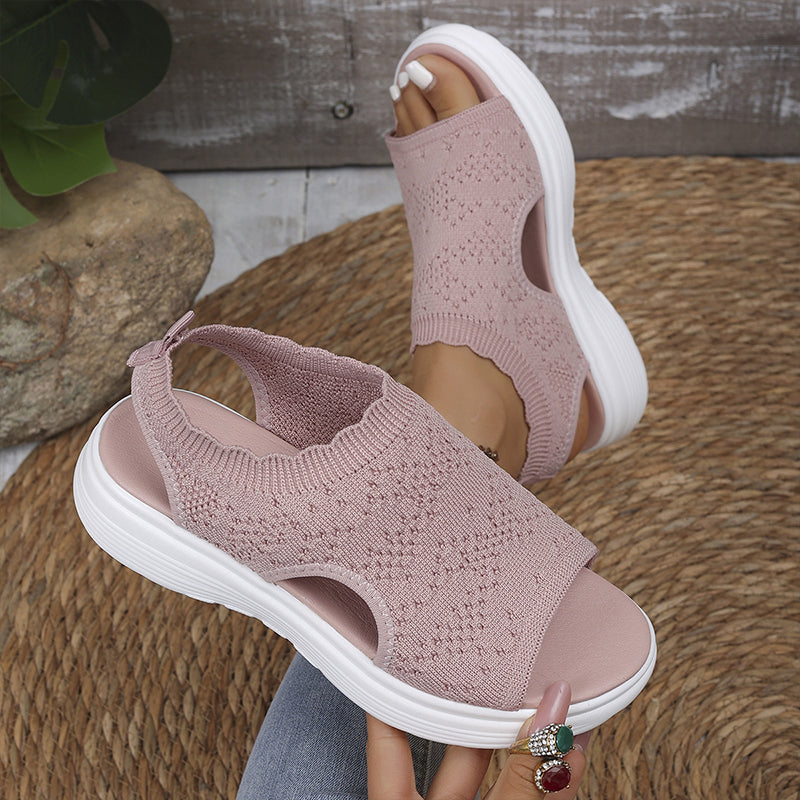 Sandalias de Cuña para Mujer con Tejido Transpirable y Plantilla Acolchada