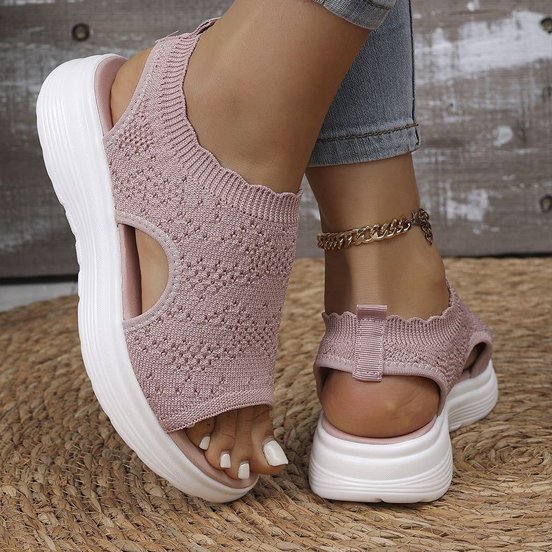 Sandalias de Cuña para Mujer con Tejido Transpirable y Plantilla Acolchada