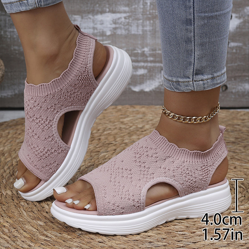 Sandalias de Cuña para Mujer con Tejido Transpirable y Plantilla Acolchada