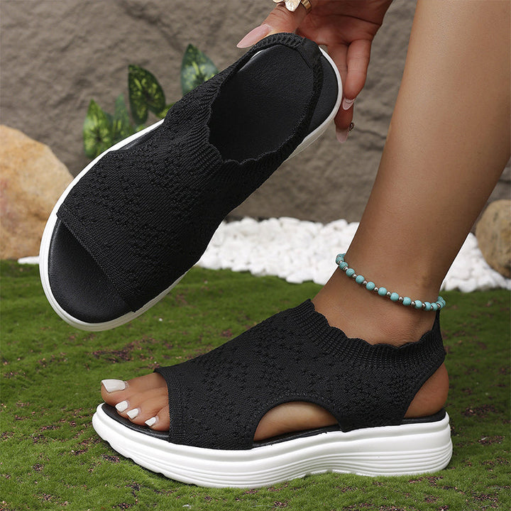 Sandalias de Cuña para Mujer con Tejido Transpirable y Plantilla Acolchada