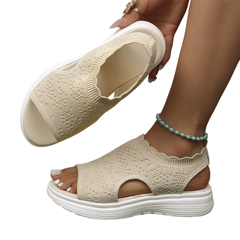 Sandalias de Cuña para Mujer con Tejido Transpirable y Plantilla Acolchada
