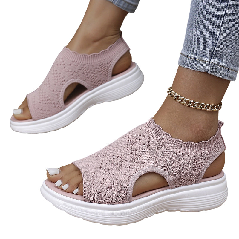 Sandalias de Cuña para Mujer con Tejido Transpirable y Plantilla Acolchada