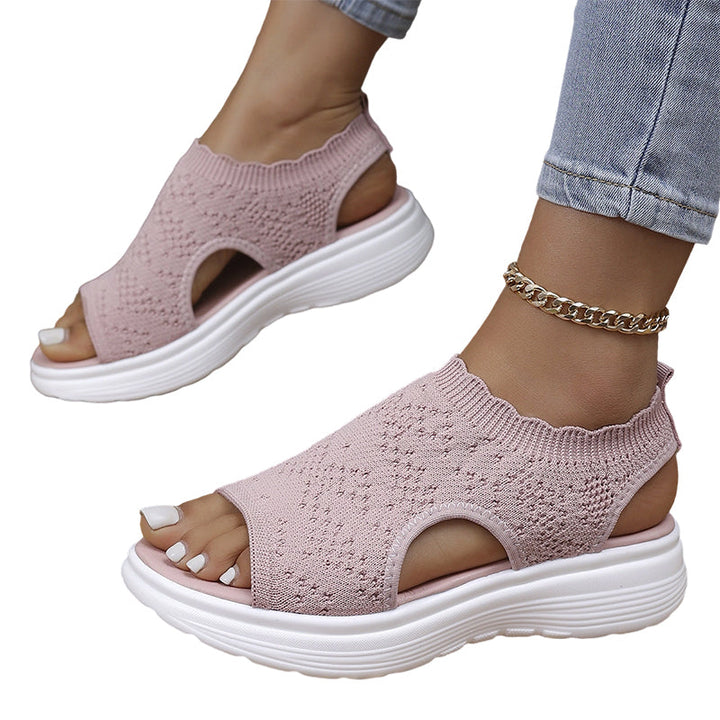 Sandalias de Cuña para Mujer con Tejido Transpirable y Plantilla Acolchada