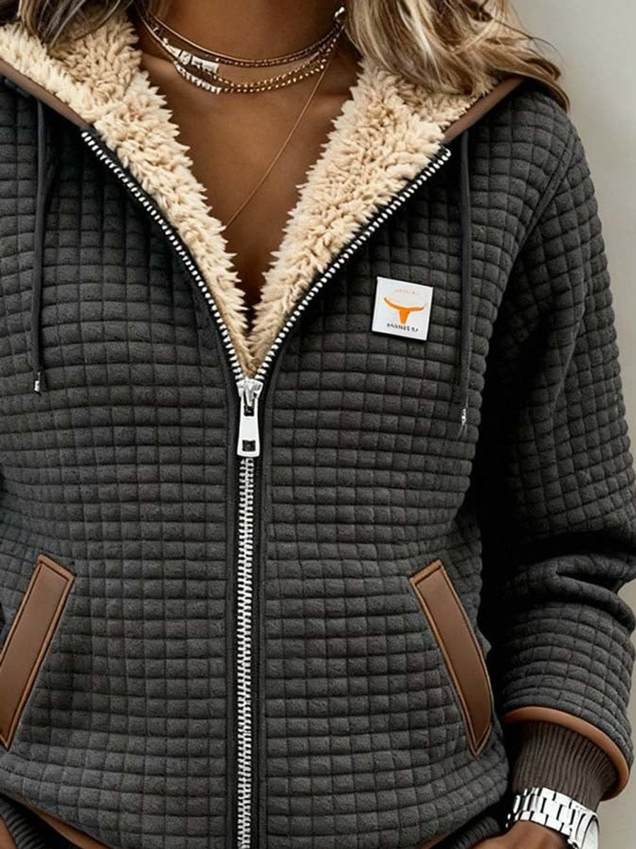 Kendra | Chaqueta acolchada con capucha y cremallera, cálida y acogedora