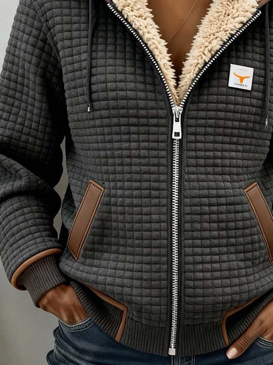 Kendra | Chaqueta acolchada con capucha y cremallera, cálida y acogedora